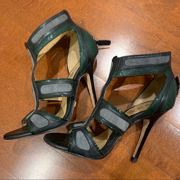 L.A.M.B. Noel Grey Green & Black High heels. - Picture 2 of 8